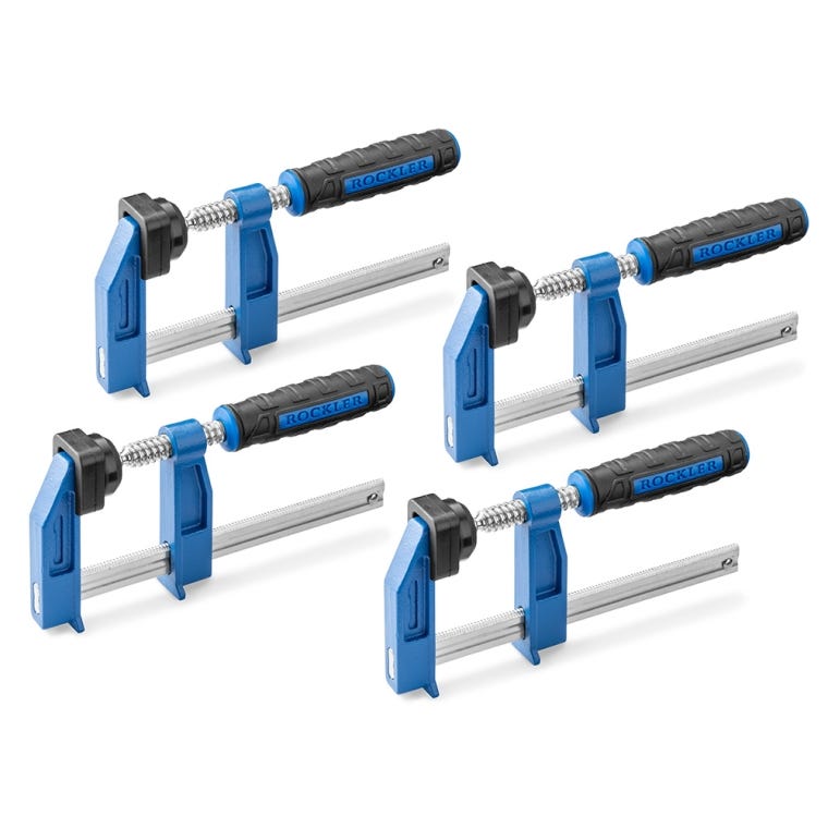 Rockler 4'' Mini F-Style Clamps, 4-Pack - full pic 