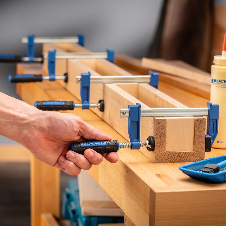Rockler 4'' Mini F-Style Clamps, 4-Pack - full pic 