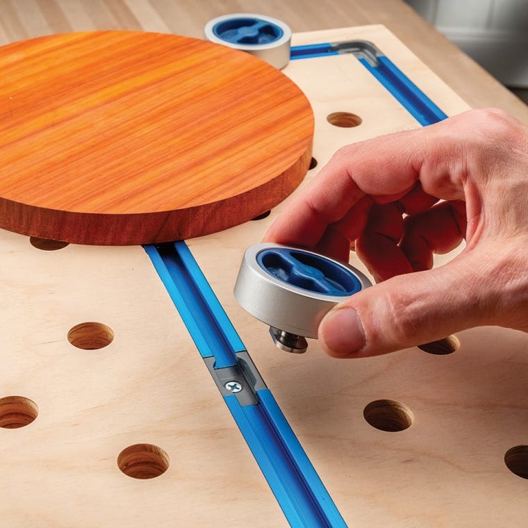 Rockler T-Track Drop-In In-Line Inserts, 4-Pack - full pic 
