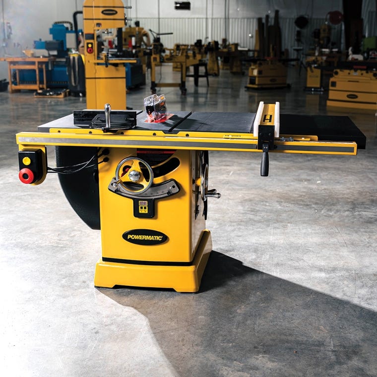 Powermatic ArmorGlide PM2000T 10'' Table Saw, 50'' Rip Accu-Fence, 5HP, 3PH, 230V/460V - full pic 