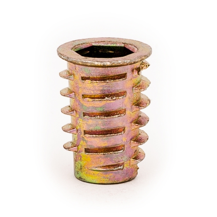 E-Z Hex Threaded Insert for Soft Wood - Flanged - Pack of 25 - full pic 