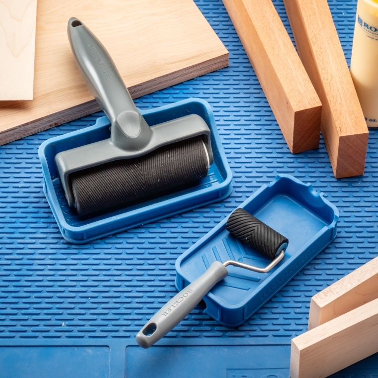 Rockler Mini Glue Roller with Silicone Tray - full pic 