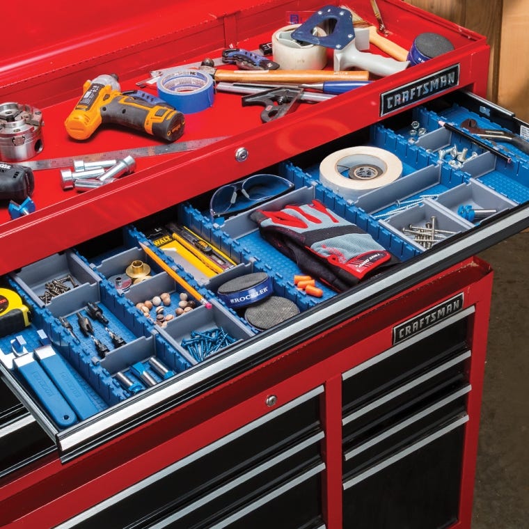Rockler Lock-Align Drawer Organizer System, 13-Piece Starter Kit - full pic 