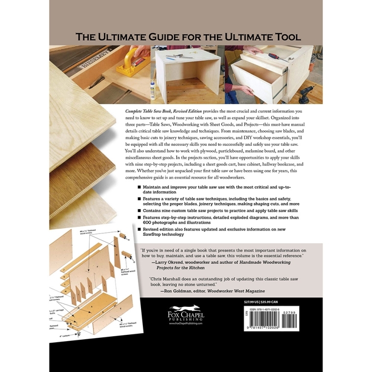 Complete Table Saw Book, Revised Edition, Paperback Book - full pic 