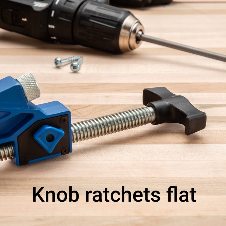 Rockler Quick-Release Pock-It Hole Clamp - full pic 