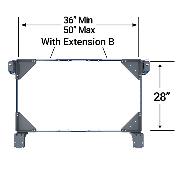Extension Stretcher Set B for Rockler All-Terrain Mobile Base (Four 17-1/2'' Stretchers) - full pic 
