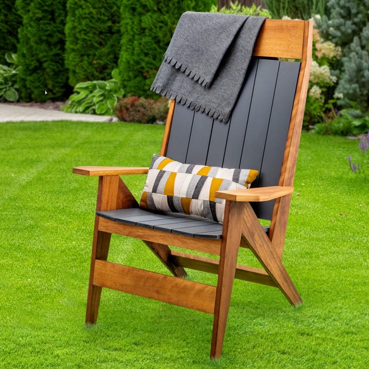 Rockler Nordic-Style Adirondack Chair Plan with Cardboard Templates - full pic 