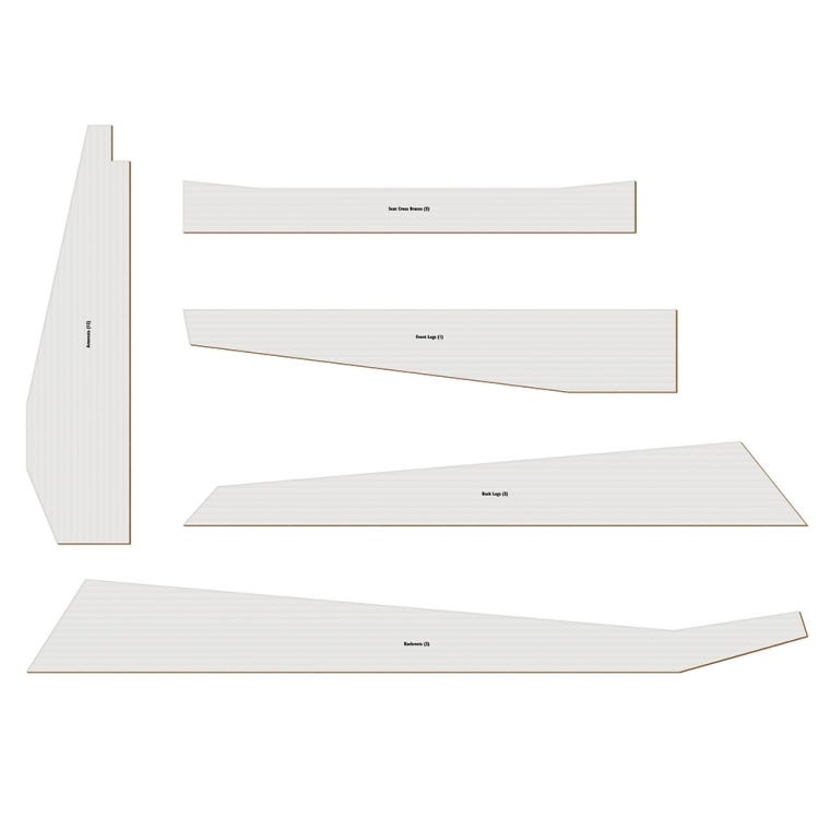 Rockler Nordic-Style Adirondack Chair Plan with Cardboard Templates - full pic 