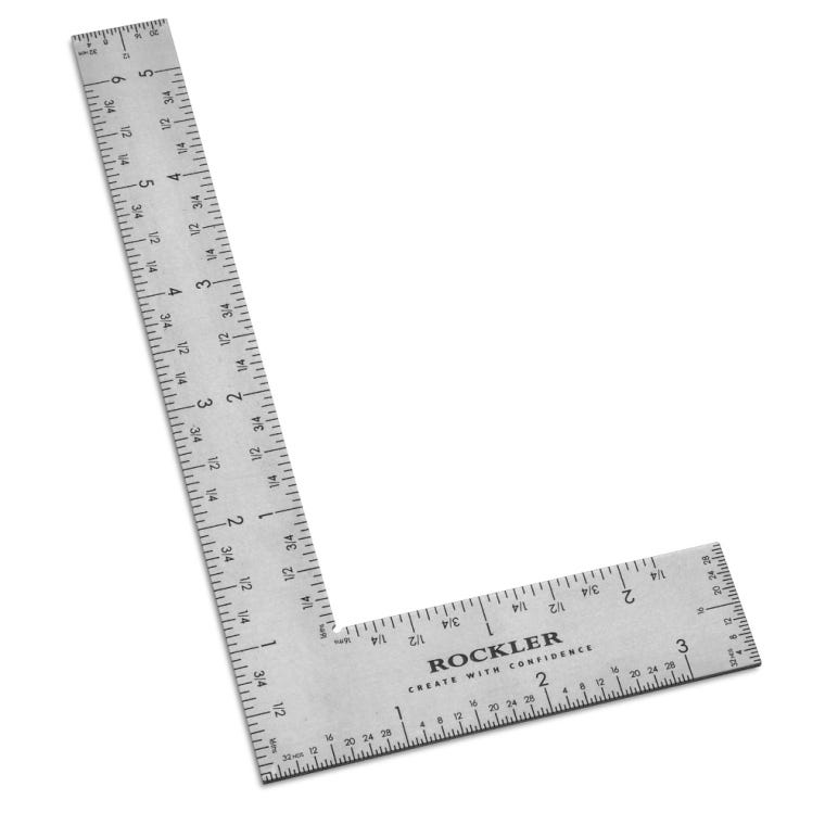 Rockler 6'' x 3'' Flat L-Rule - full pic 