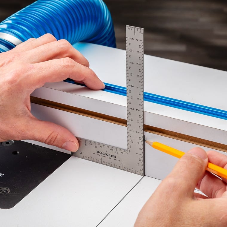 Rockler 6'' x 3'' Flat L-Rule - full pic 