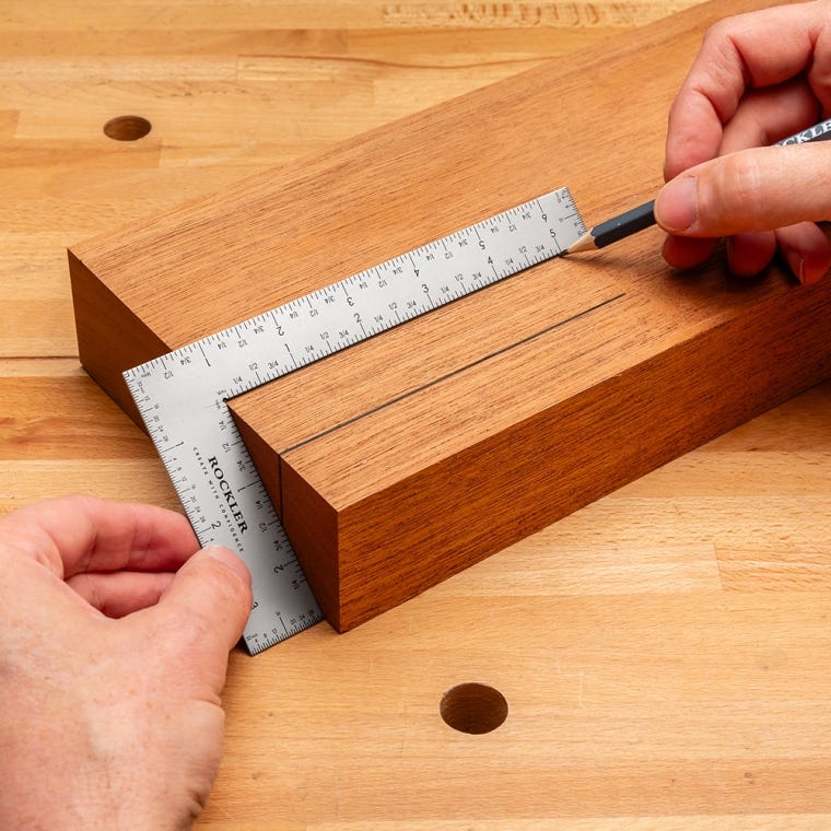 Rockler 6'' x 3'' Flat L-Rule - full pic 
