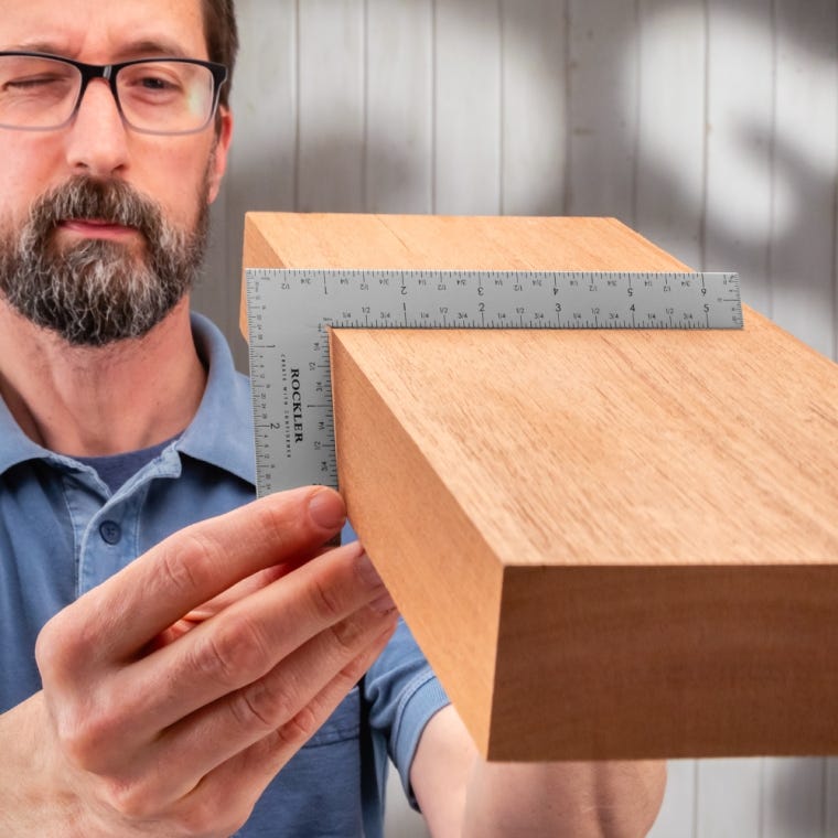 Rockler 6'' x 3'' Flat L-Rule - full pic 
