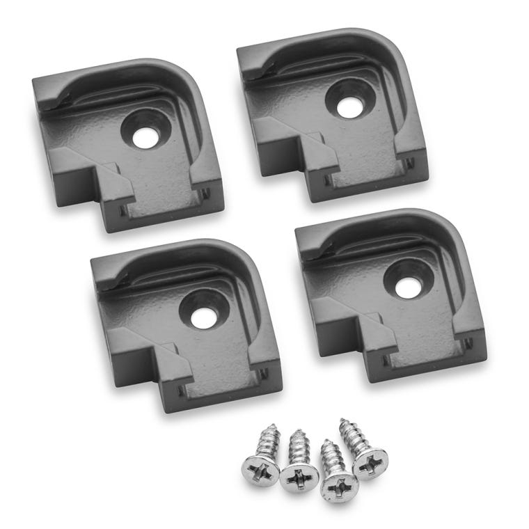 Rockler T-Track Drop-In 90&deg; Corners, 4-Pack - full pic 
