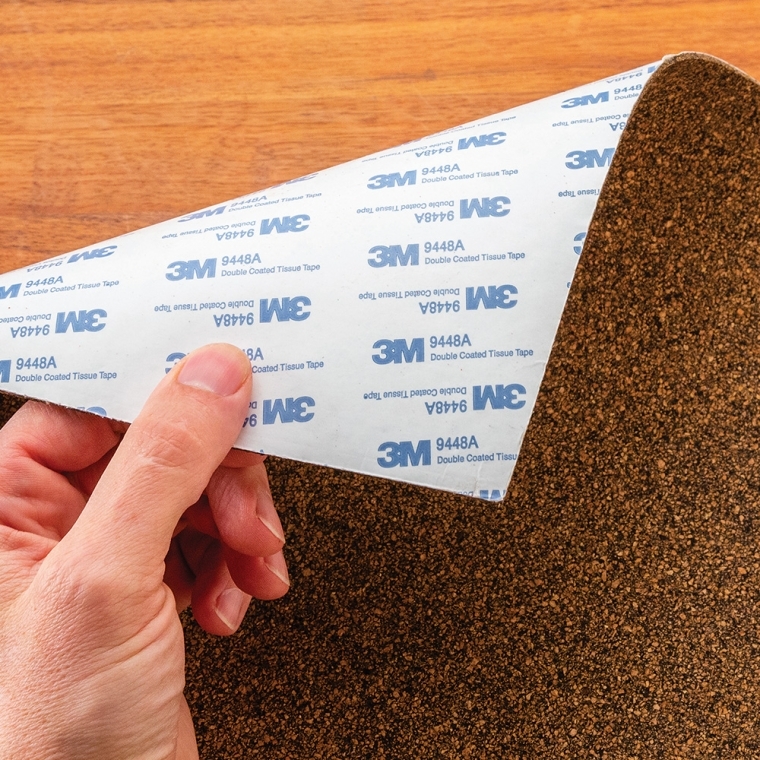 Adhesive-Backed Rubberized Cork Liners, 12'' x 12'' Sheets, 2-Pack - full pic 