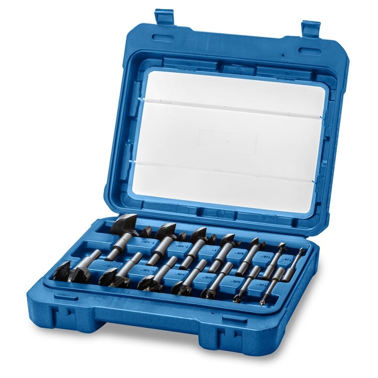 Rockler 14-Piece Forstner Bit Set with Case - full pic 