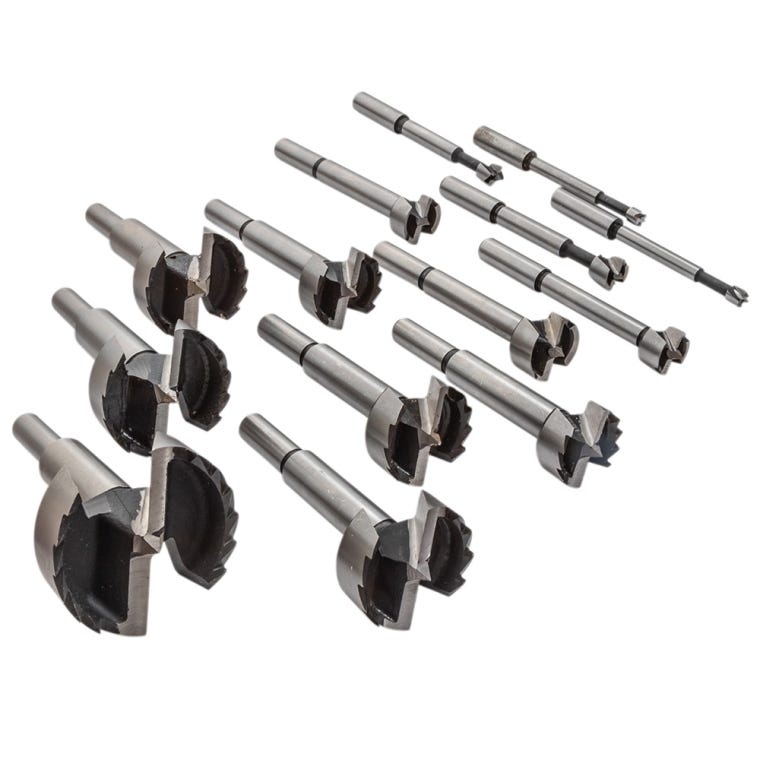 Rockler 14-Piece Forstner Bit Set with Case - full pic 