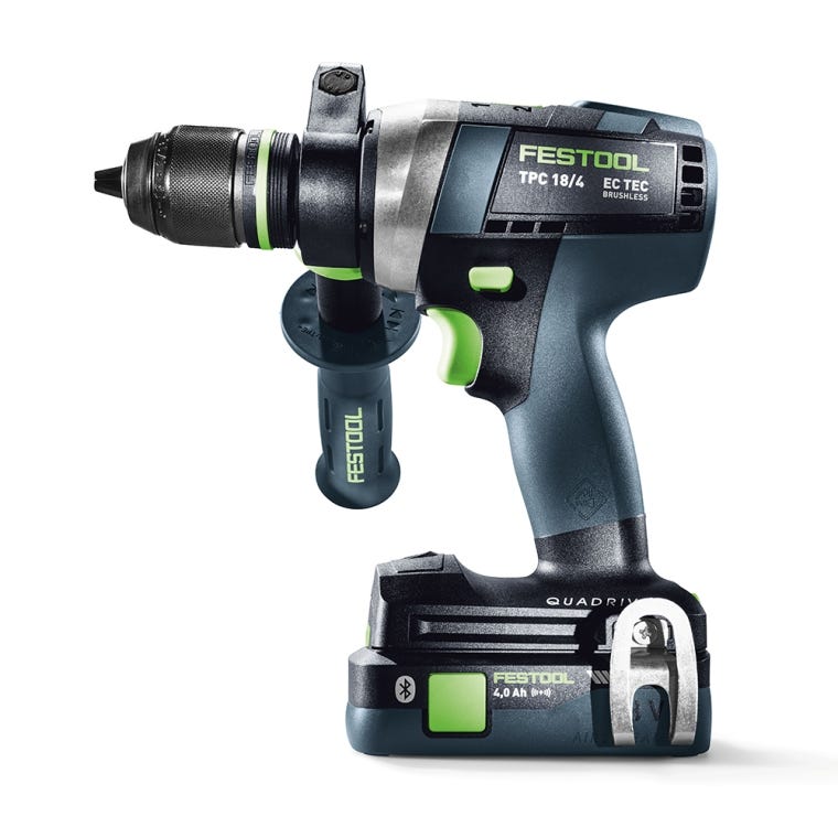 Festool Cordless Drill with Right-Angle Chuck, TPC 18/4 HPC 4,0 I-Set Quadrive (577626) - full pic 