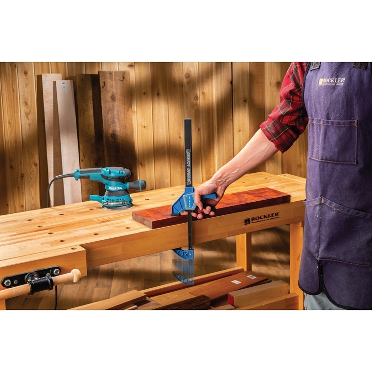 Rockler Spring-Loaded One-Handed Bar Clamp Set, (2) 6'', (2) 10'' - full pic 
