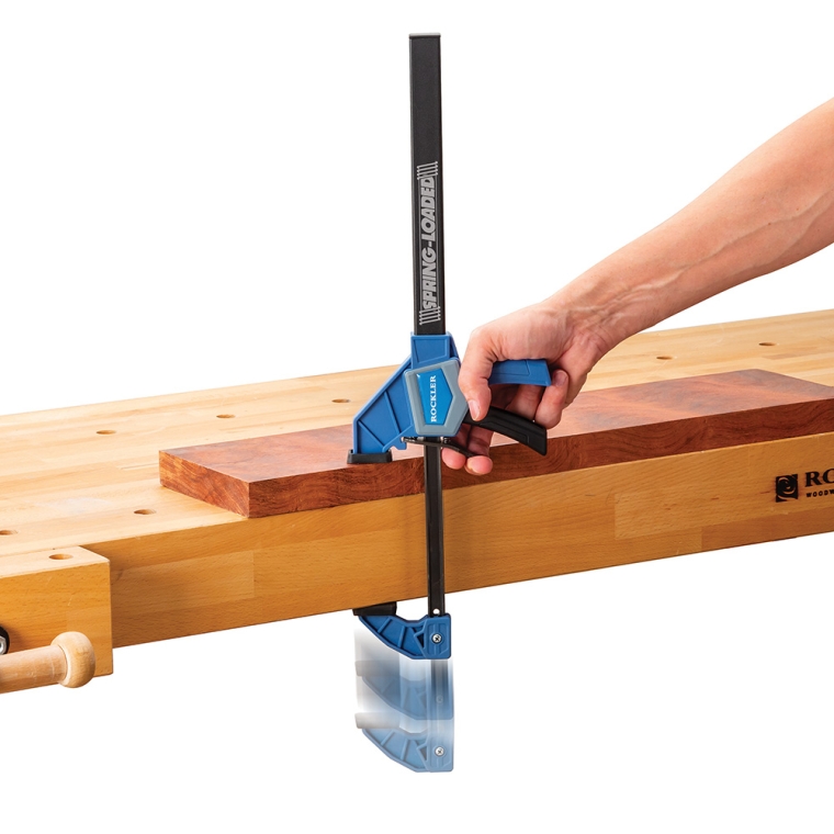 Rockler Spring-Loaded One-Handed Bar Clamp Set, (2) 6'', (2) 10'' - full pic 