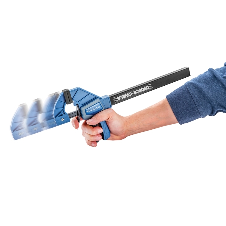 Rockler Spring-Loaded One-Handed Bar Clamp Set, (2) 6'', (2) 10'' - full pic 