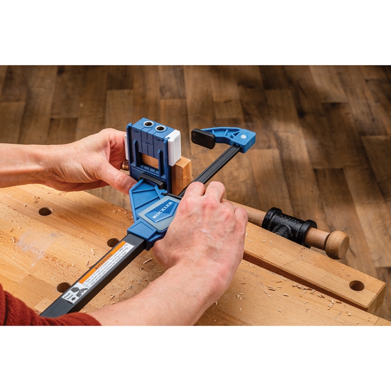 Rockler Spring-Loaded One-Handed Bar Clamp Set, (2) 6'', (2) 10'' - full pic 