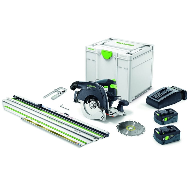 Festool Cordless Circular Saw with Guide Rail HKC 55 EBI-F-Set-FSK 250 (577663) - full pic 