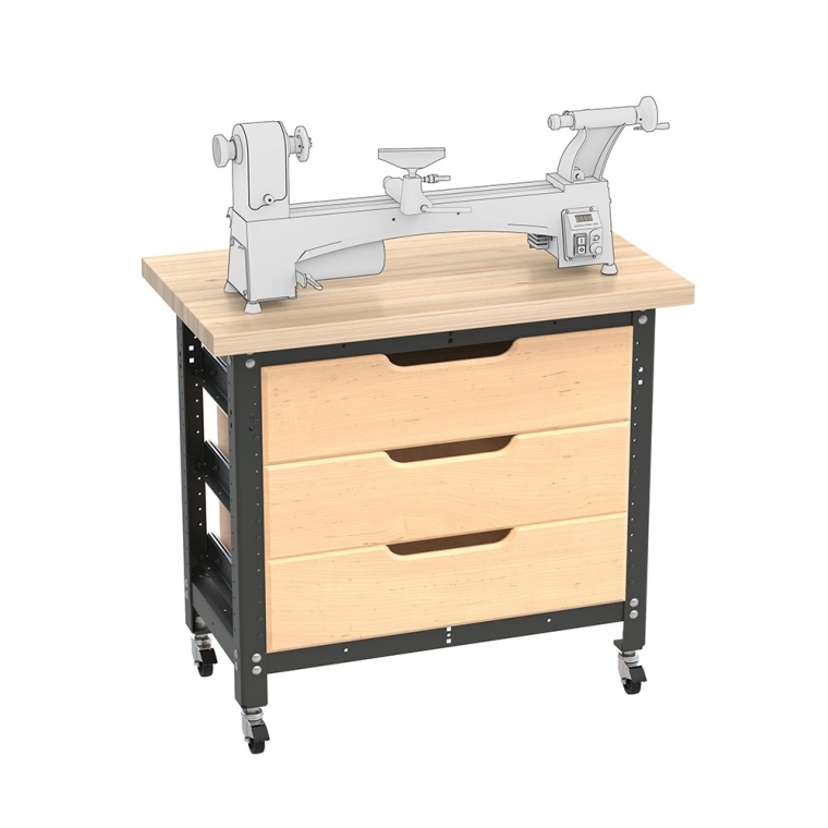 Rockler Rock-Steady Deluxe Lathe Stand Kit, 32''W x 16''D x 28''H - full pic 