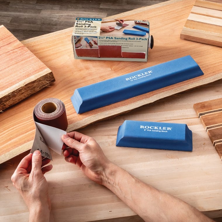 Rockler 2-3/4''W Pressure-Sensitive Adhesive Sanding Roll 3-Pack, 150-Grit, 240-Grit and 320-Grit - full pic 
