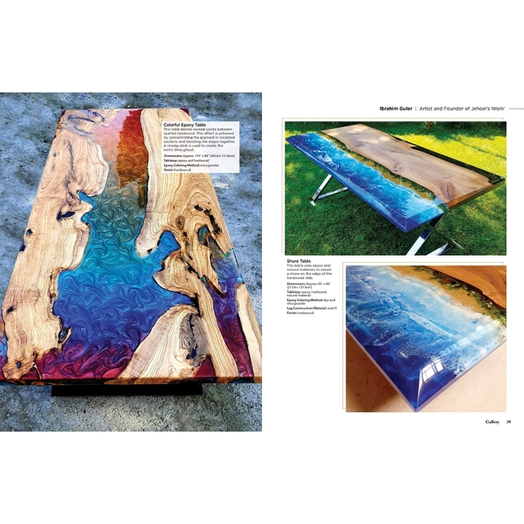 Building Wood and Resin River-Style Tables, Paperback Book - full pic 