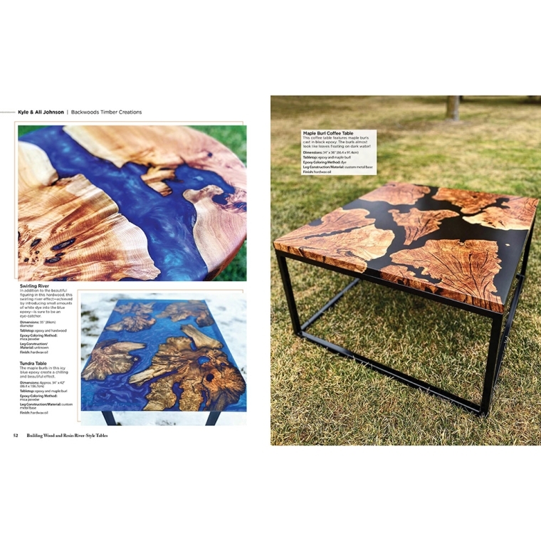 Building Wood and Resin River-Style Tables, Paperback Book - full pic 