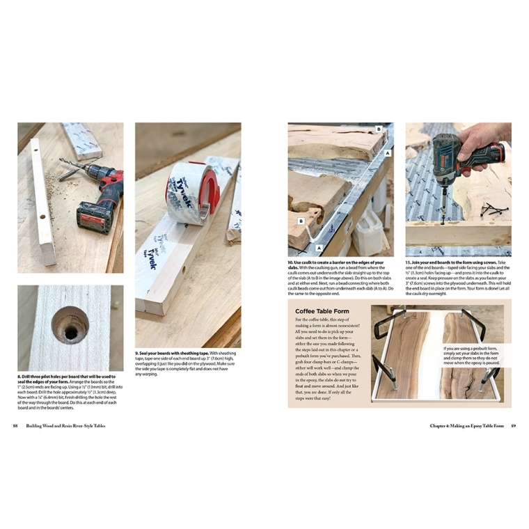 Building Wood and Resin River-Style Tables, Paperback Book - full pic 