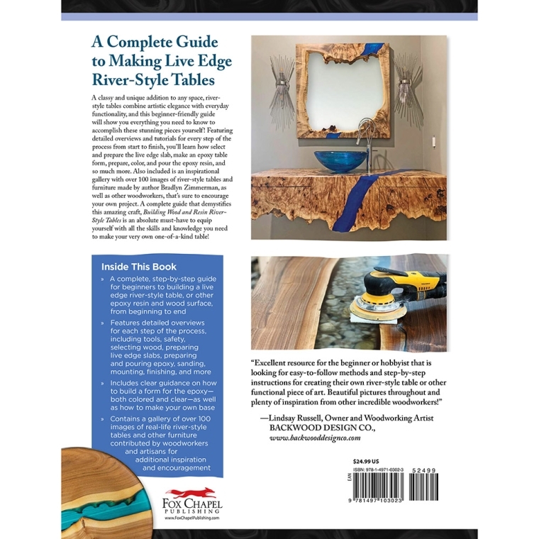 Building Wood and Resin River-Style Tables, Paperback Book - full pic 