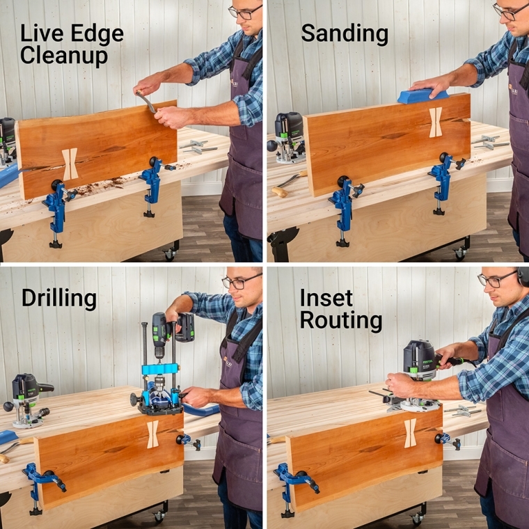 Rockler Hold-It Bench Clamps, 2-Pack - full pic 