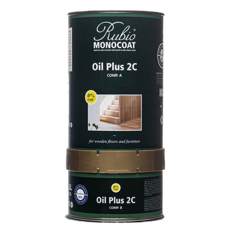 Rubio Monocoat Oil Plus 2C Wood Finish Combo Kit, 1.3 Liter, Pure - main pic
