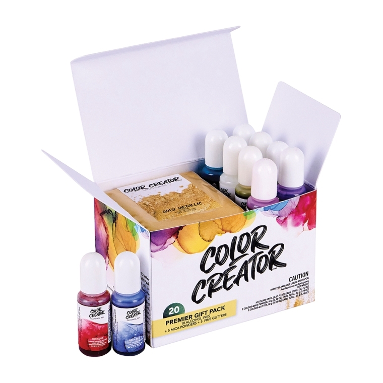 MAS Color Creator Premier Gift Pack of 20 Assorted Dyes, Powders and Glitters - full pic 