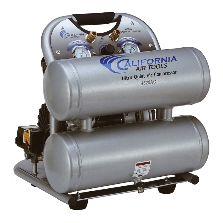 California Air Tools Ultra Quiet Air Compressor 4620AC, 2HP, 4.6-Gallon Aluminum Tank - full pic 