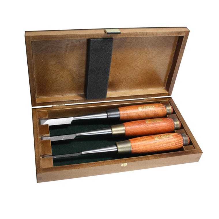 Narex Dovetail Chisel Set with Wooden Case - main pic