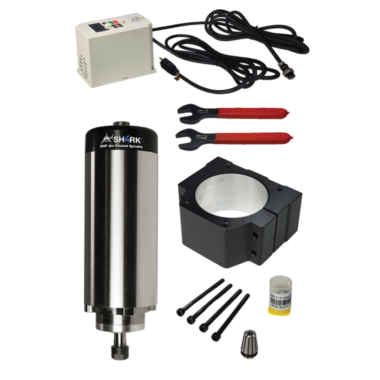 Next Wave 2HP Air-Cooled Spindle Kit for HD500 Series CNC Shark - main pic