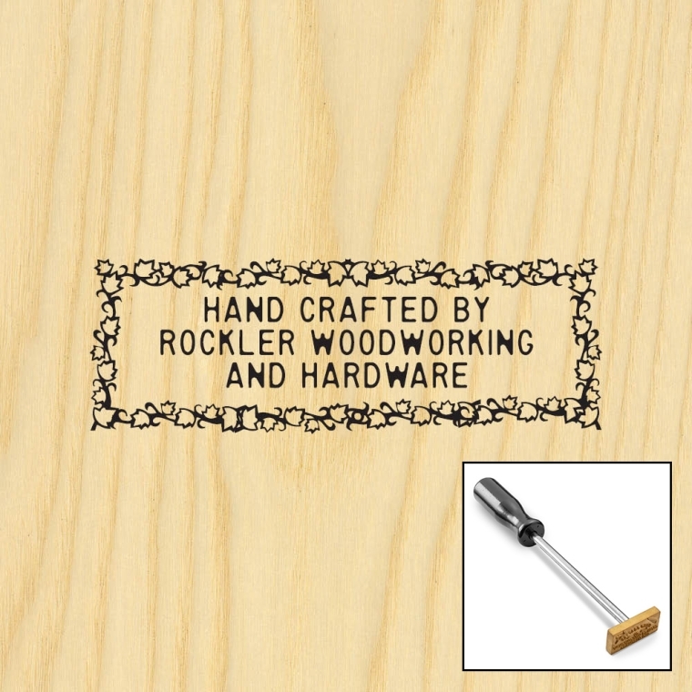 Three-Line Leaf Branding Iron, Torch-Heated Handle - main pic