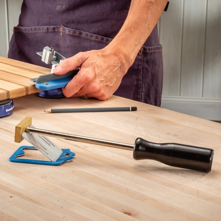 Three-Line Arc with Tools Branding Iron, Torch-Heated Handle - full pic 