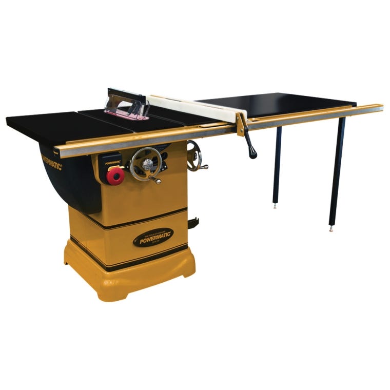Powermatic ArmorGlide PM1000T 10'' Table Saw, 52'' Rip Accu-Fence, 1-3/4HP, 1PH, 115V - full pic 