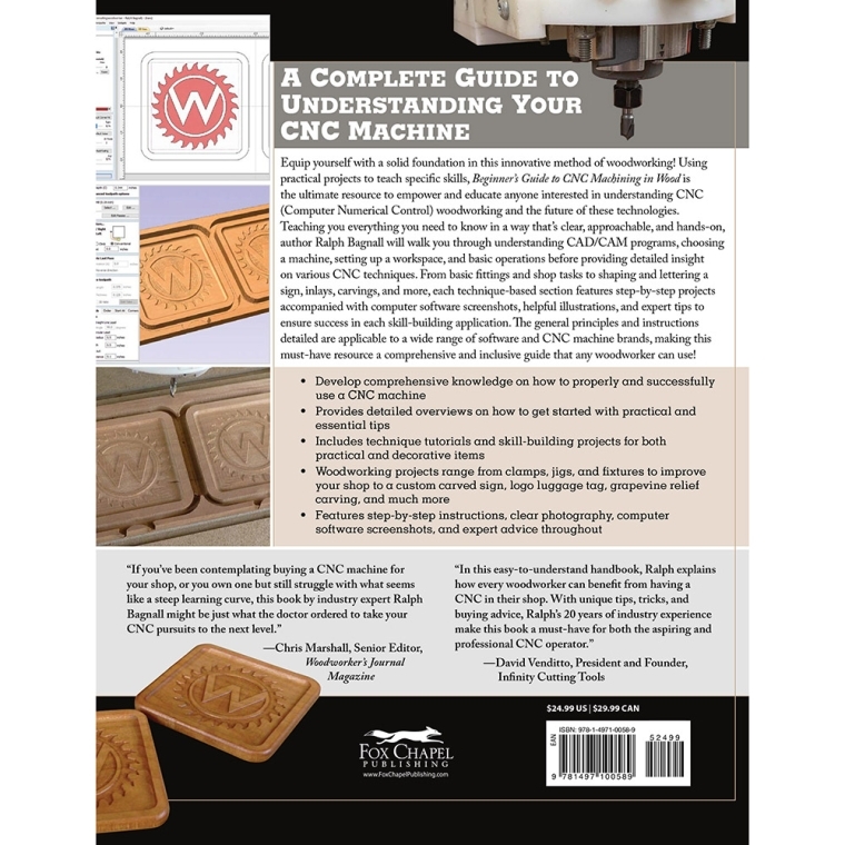 Beginner's Guide to CNC Machining in Wood, Paperback Book - full pic 