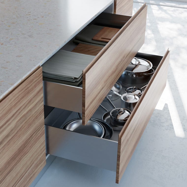 Salice Progressa Soft-Close Full-Extension Undermount Drawer Slides (Pairs) - full pic 