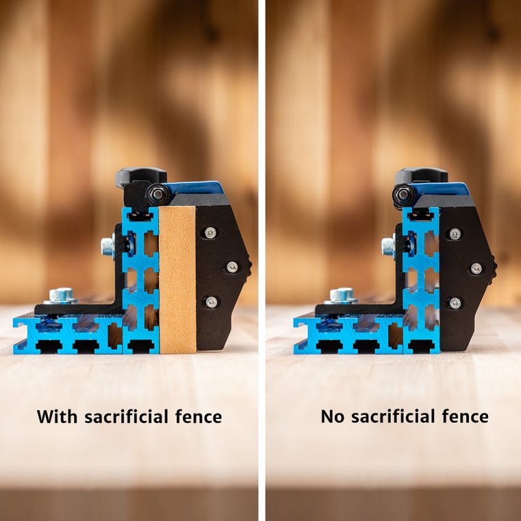 Rockler Micro-Adjust Fence Flip Stop - full pic 