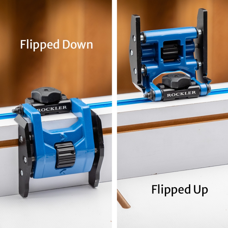 Rockler Micro-Adjust Fence Flip Stop - full pic 