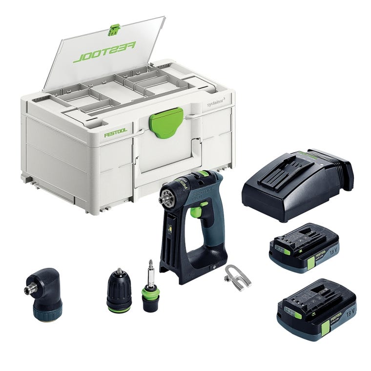 Festool Cordless Drill CXS 18 HPC4.0 I-Set (576889) - full pic 