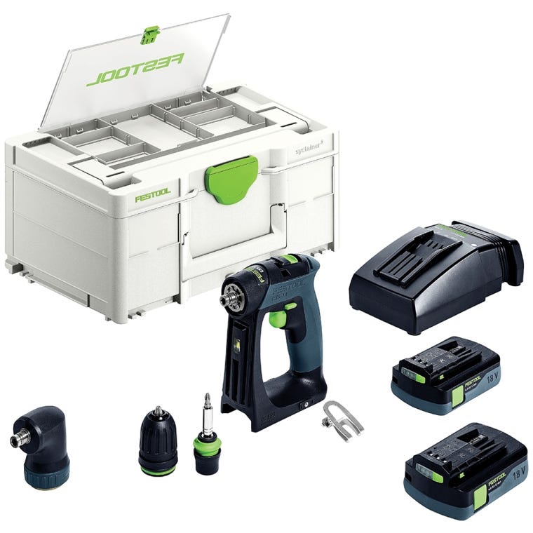 Festool Cordless Drill CXS 18 HPC4.0 I-Set (576889) - full pic 