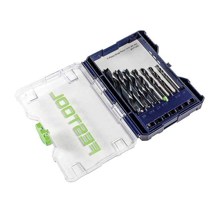 Festool Wood/Plastic Brad Point Centrotec Drill Bits, 7-Piece Imperial Set (577483) - full pic 