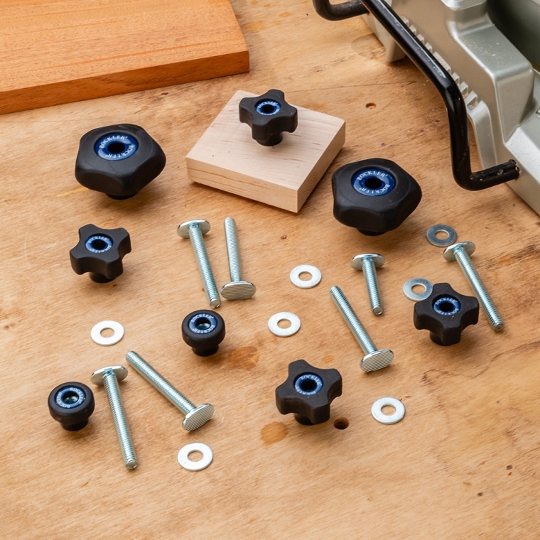 Rockler 24-Piece Easy-to-Grip Jig Hardware Kit, 5/16''-18 Threading - full pic 