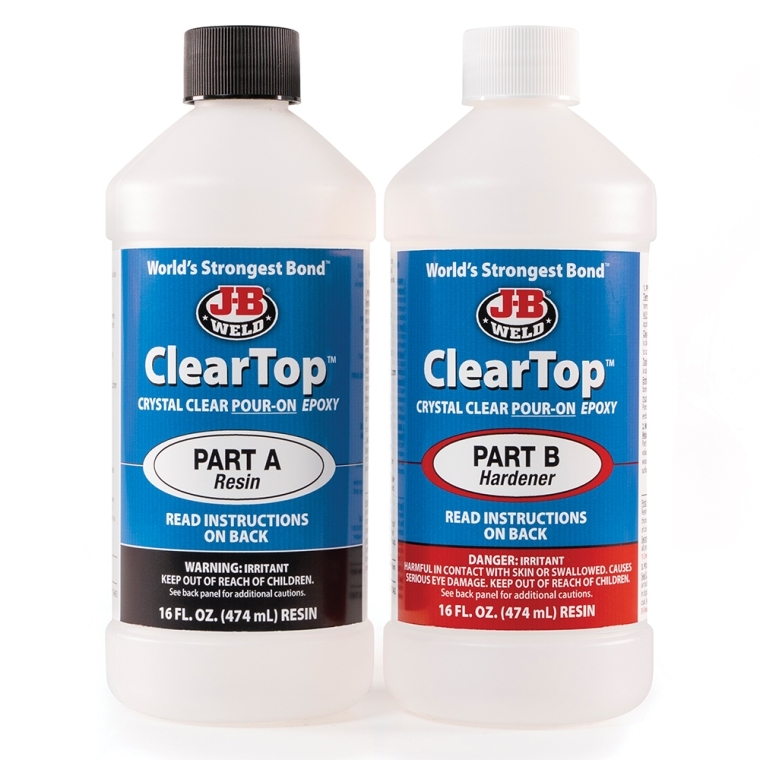 J-B Weld ClearTop Pour-On Epoxy, 32 oz. - full pic 